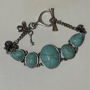 Lucky Brand Turquoise Silver Bracelet Excellent Condition